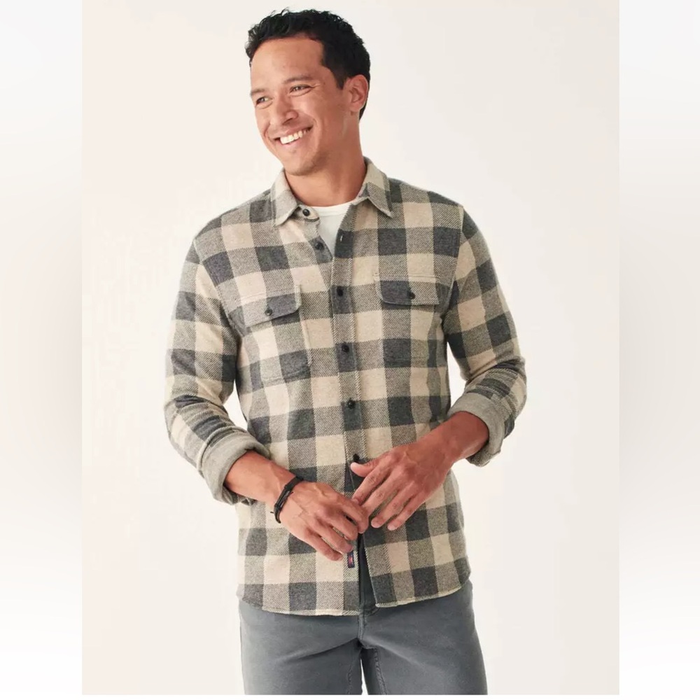 Faherty Legend Sweater Shirt Mens NEW Buffalo Plaid Size XXL